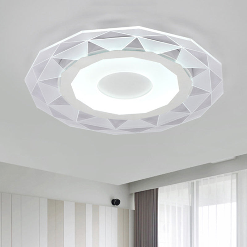 Sun Shaped Flush Mount Light Modern Style Acrylic Ceiling Lamp in White for Dining Room Clear White Clearhalo 'Ceiling Lights' 'Close To Ceiling Lights' 'Close to ceiling' 'Flush mount' Lighting' 188113