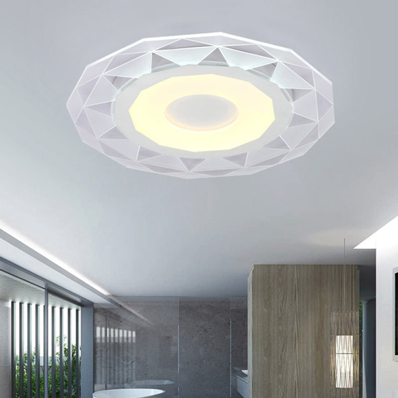 Sun Shaped Flush Mount Light Modern Style Acrylic Ceiling Lamp in White for Dining Room Clear Warm Clearhalo 'Ceiling Lights' 'Close To Ceiling Lights' 'Close to ceiling' 'Flush mount' Lighting' 188114