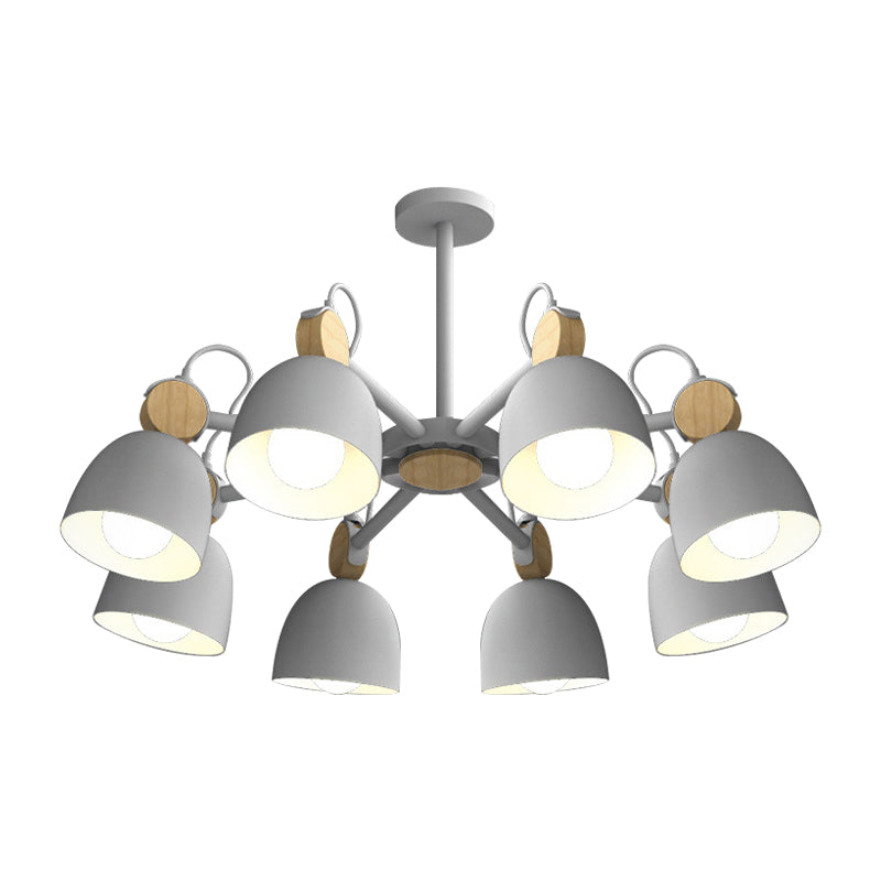 Modern Stylish Dome Chandelier Rotatable Metallic Hanging Light for Hotel Bedroom Clearhalo 'Ceiling Lights' 'Chandeliers' 'Modern Chandeliers' 'Modern' Lighting' 188146