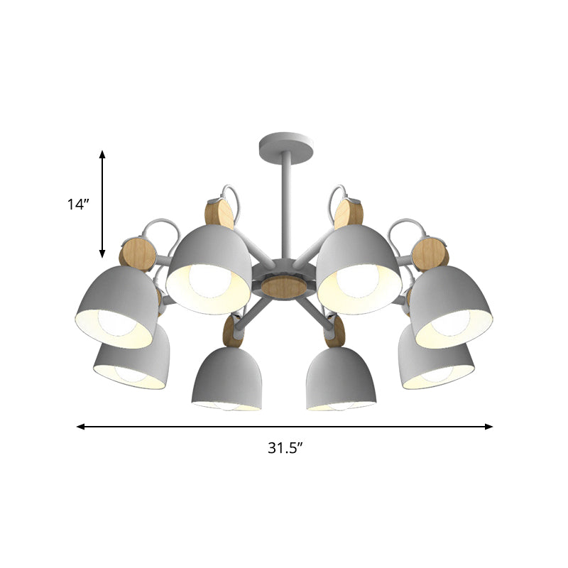 Modern Stylish Dome Chandelier Rotatable Metallic Hanging Light for Hotel Bedroom Clearhalo 'Ceiling Lights' 'Chandeliers' 'Modern Chandeliers' 'Modern' Lighting' 188147