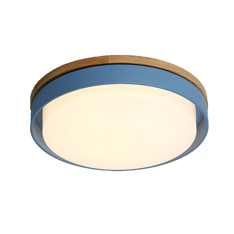 Round Child Bedroom Ceiling Light Acrylic Nordic Style Macaron Colored Flush Mount Light Clearhalo 'Ceiling Lights' 'Close To Ceiling Lights' 'Close to ceiling' 'Flush mount' Lighting' 188264