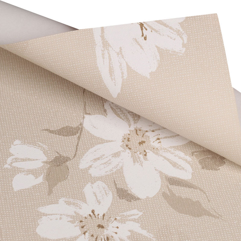20.5" x 33' Magnolia Wallpaper Roll for Wedding Room Flower Wall Art in Natural Color, Stain-Resistant Clearhalo 'Country wall decor' 'Rustic' 'Wallpaper' Wall Decor' 1883326