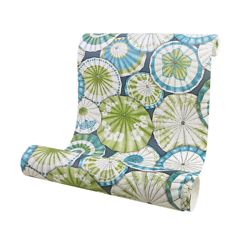 Stain-Resistant Umbrella Wall Art Non-Woven Fabric Countryside Wallpaper for Home Decoration, 33'L x 20.5"W Clearhalo 'Country wall decor' 'Rustic' 'Wallpaper' Wall Decor' 1883339