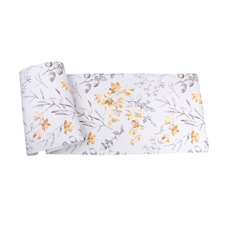 Modernism Wallpaper Roll Neutral Color Dense Flower Design Wall Covering, 57.1 sq ft. Clearhalo 'Country wall decor' 'Rustic' 'Wallpaper' Wall Decor' 1883351