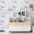 Modernism Wallpaper Roll Neutral Color Dense Flower Design Wall Covering, 57.1 sq ft. Blue Clearhalo 'Country wall decor' 'Rustic' 'Wallpaper' Wall Decor' 1883353