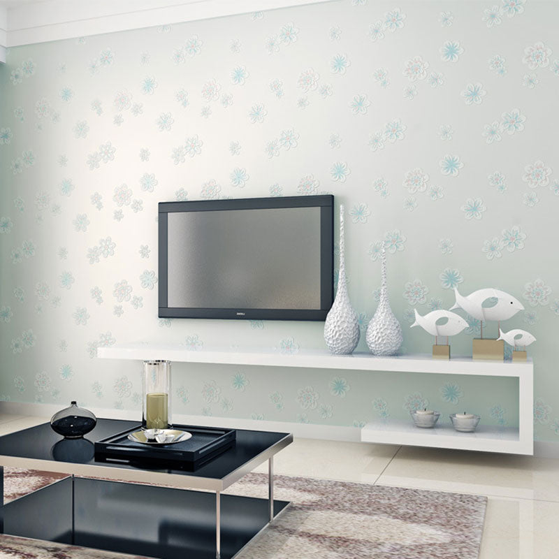 20.5" x 31' Flowers Wallpaper for Girl's Bedroom Blossoms Wall Art in Pink, Stain-Resistant Clearhalo 'Country wall decor' 'Rustic' 'Wallpaper' Wall Decor' 1883426