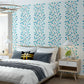 31' x 20.5" Nordic Wallpaper Roll for Living Room Decoration with Tree and Stem Pattern in Neutral Color Blue Clearhalo 'Country wall decor' 'Rustic' 'Wallpaper' Wall Decor' 1883436
