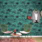 Natural Color Coconut Tree Wallpaper Stain-Resistant Wall Covering for Coffee Shop Decor, 33'L x 20.5"W Green Clearhalo 'Modern wall decor' 'Modern' 'Wallpaper' Wall Decor' 1883579
