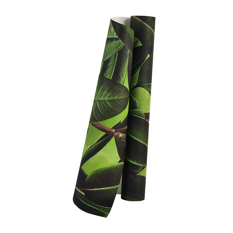 Contemporary Wallpaper Roll for Theme Restaurant Decor with Banana Leaves Design in Green Clearhalo 'Modern wall decor' 'Modern' 'Wallpaper' Wall Decor' 1883630