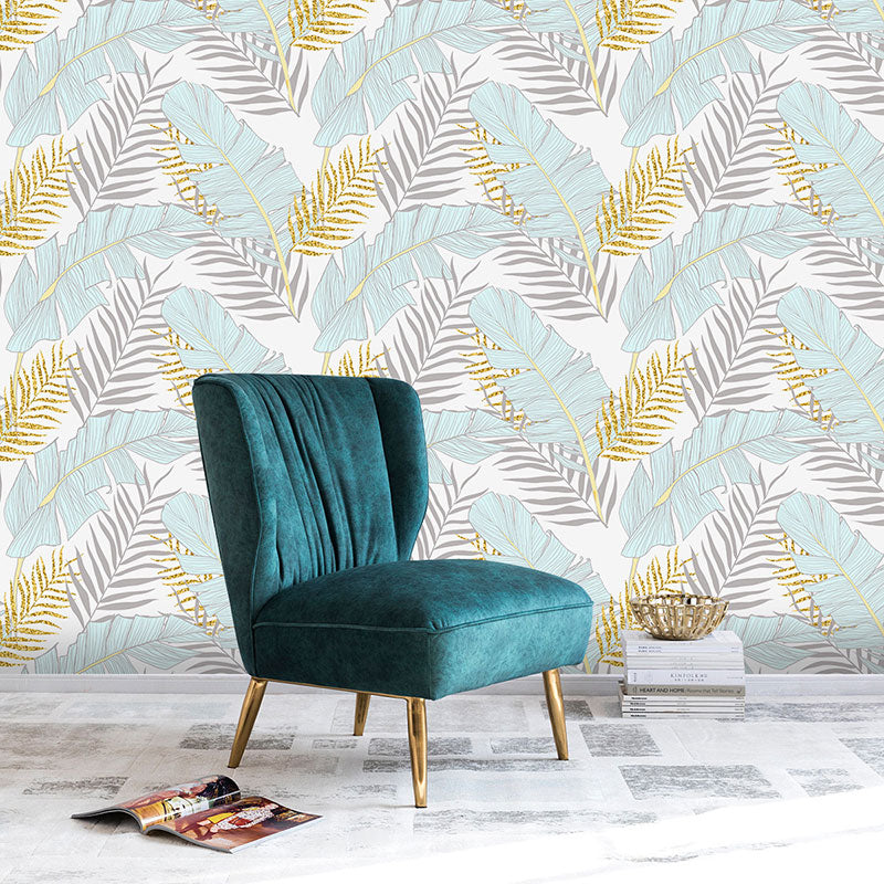 Stain-Resistant Palm Tree Wallpaper 29.1 sq ft. Contemporary Wall Art for Accent Wall, Self-Adhesive Clearhalo 'Modern wall decor' 'Modern' 'Wallpaper' Wall Decor' 1883665