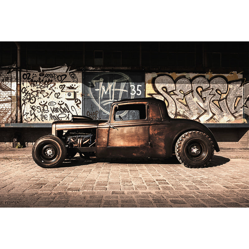 Cartoon Print Mural Decal Graffiti Non-Woven Fabric Textured Wall Covering in Soft Color Clearhalo 'Wall Decor' 'Wall Mural' 1884862