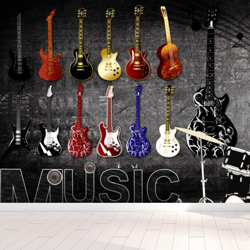 Fancy Graffiti Pattern Mural Wallpaper Contemporary Non-Woven Material Wall Covering Clearhalo 'Wall Decor' 'Wall Mural' 1884885