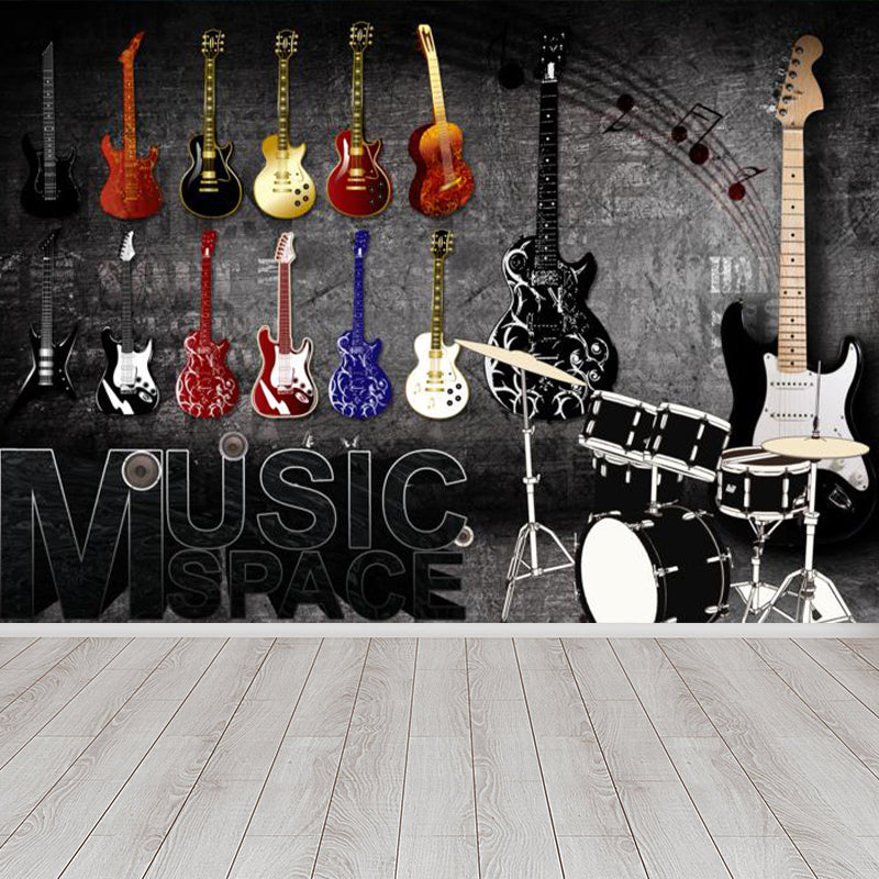 Fancy Graffiti Pattern Mural Wallpaper Contemporary Non-Woven Material Wall Covering Clearhalo 'Wall Decor' 'Wall Mural' 1884886