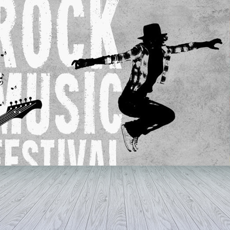 Novel Graffiti Wall Mural Modern Decorative Living Room Wall Art, Custom Size Available Clearhalo 'Wall Decor' 'Wall Mural' 1884915