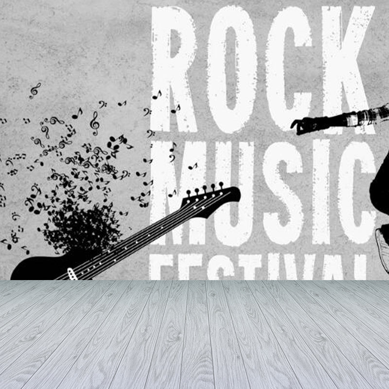 Novel Graffiti Wall Mural Modern Decorative Living Room Wall Art, Custom Size Available Clearhalo 'Wall Decor' 'Wall Mural' 1884916