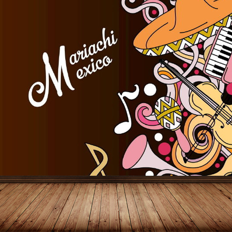 Novel Graffiti Wall Mural Modern Decorative Living Room Wall Art, Custom Size Available Clearhalo 'Wall Decor' 'Wall Mural' 1884926