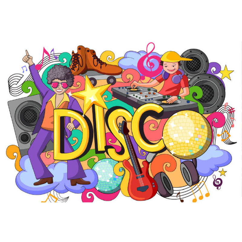 Graffiti Graphic Mural Wallpaper Pastel Color Modern Wall Covering for Living Room Clearhalo 'Wall Decor' 'Wall Mural' 1884942