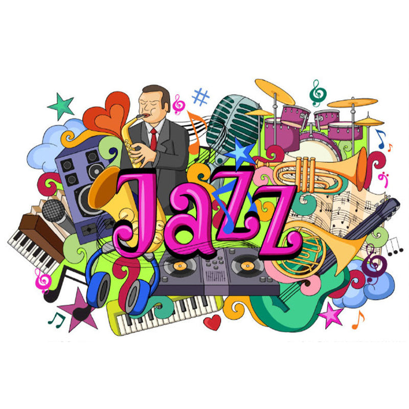 Graffiti Graphic Mural Wallpaper Pastel Color Modern Wall Covering for Living Room Clearhalo 'Wall Decor' 'Wall Mural' 1884947