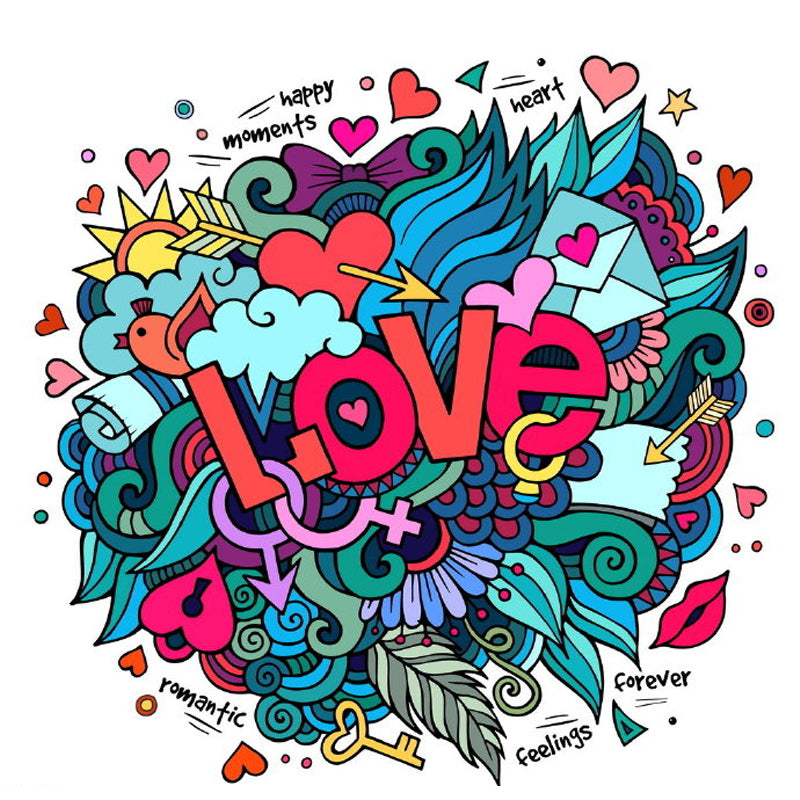 Modern Novel Graffiti Mural Decal Light Color Stain-Proofing Wall Decor for Bathroom Clearhalo 'Wall Decor' 'Wall Mural' 1884972