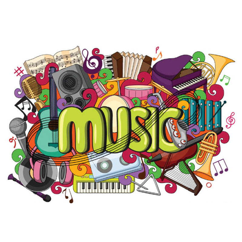 Contemporary Graffiti Pattern Mural Soft Color Stain Resistant Wall Art for Dining Room Clearhalo 'Wall Decor' 'Wall Mural' 1884997