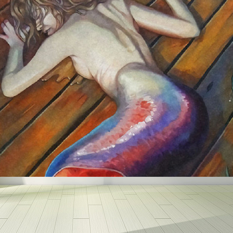 Magical Figure Mural Wallpaper Pastel Color Classic Wall Covering for Drawing Room Clearhalo 'Wall Decor' 'Wall Mural' 1885020