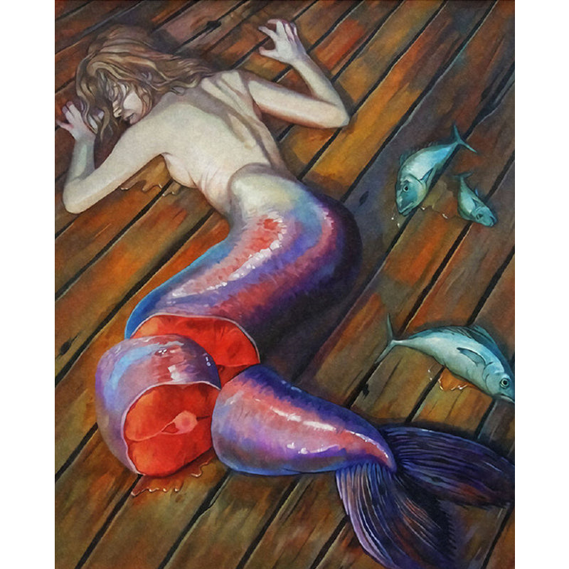 Magical Figure Mural Wallpaper Pastel Color Classic Wall Covering for Drawing Room Clearhalo 'Wall Decor' 'Wall Mural' 1885022