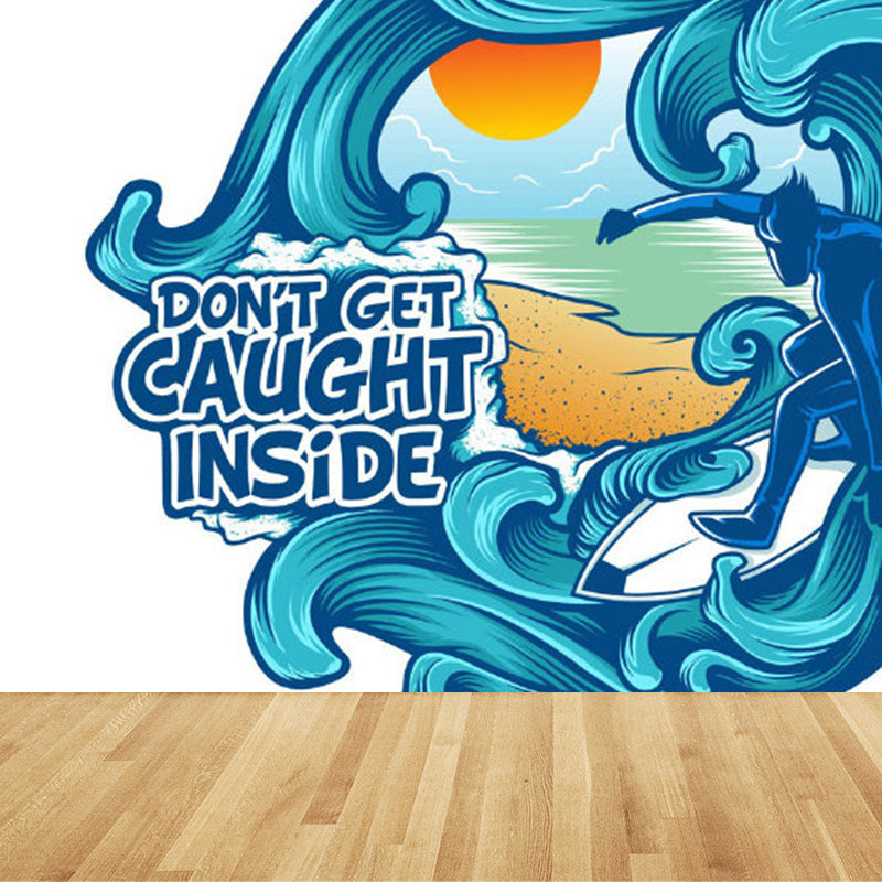 Illustration Magical Pattern Wall Mural Giant Wall Covering for Dining Room, Custom Clearhalo 'Wall Decor' 'Wall Mural' 1885060