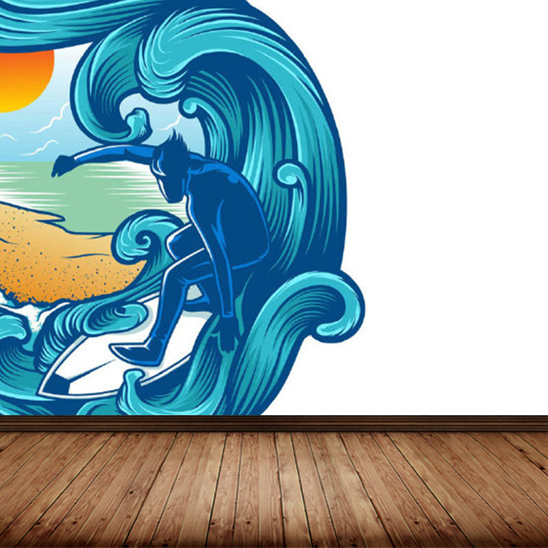 Illustration Magical Pattern Wall Mural Giant Wall Covering for Dining Room, Custom Clearhalo 'Wall Decor' 'Wall Mural' 1885061