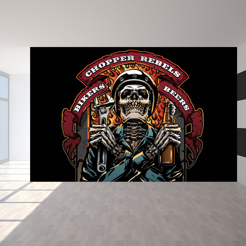 Illustration Magical Pattern Wall Mural Giant Wall Covering for Dining Room, Custom Clearhalo 'Wall Decor' 'Wall Mural' 1885065