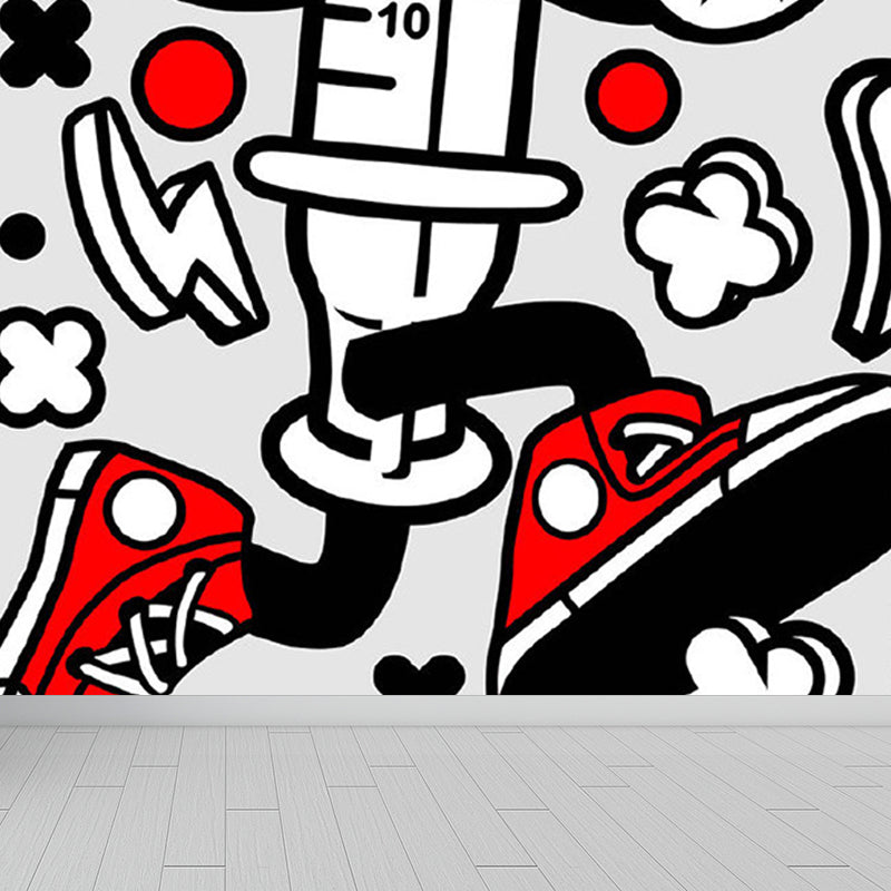 Giant Children's Art Wall Mural Soft Color Cartoon Pattern Wall Decor, Custom Printed Clearhalo 'Wall Decor' 'Wall Mural' 1885085