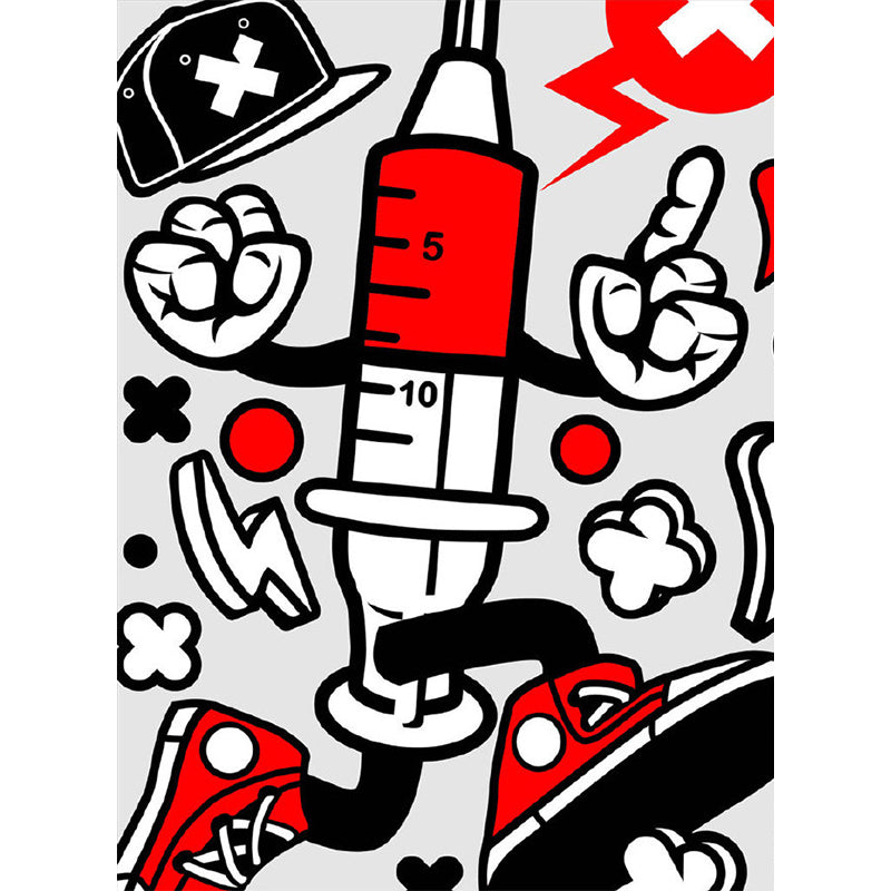 Giant Children's Art Wall Mural Soft Color Cartoon Pattern Wall Decor, Custom Printed Clearhalo 'Wall Decor' 'Wall Mural' 1885087