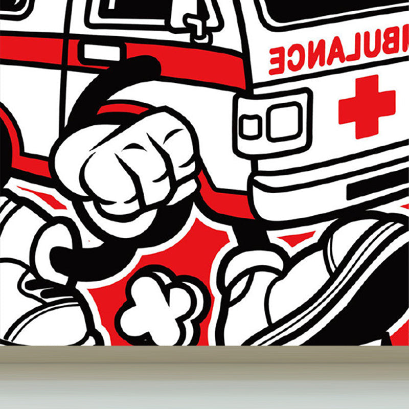 Giant Children's Art Wall Mural Soft Color Cartoon Pattern Wall Decor, Custom Printed Clearhalo 'Wall Decor' 'Wall Mural' 1885090