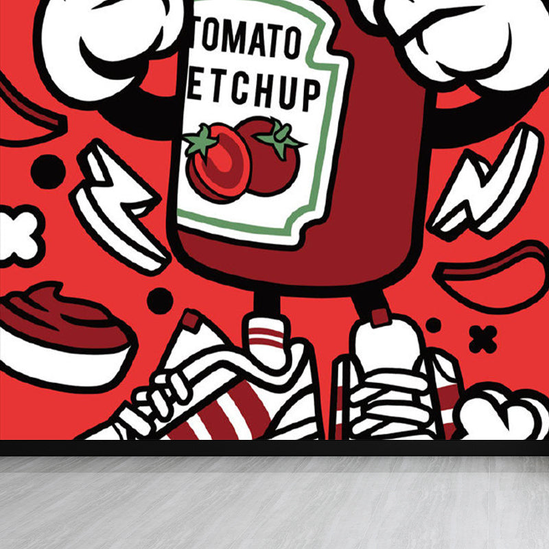 Giant Children's Art Wall Mural Soft Color Cartoon Pattern Wall Decor, Custom Printed Clearhalo 'Wall Decor' 'Wall Mural' 1885095