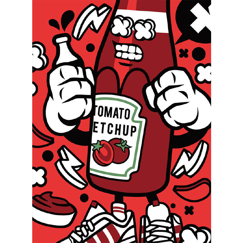 Giant Children's Art Wall Mural Soft Color Cartoon Pattern Wall Decor, Custom Printed Clearhalo 'Wall Decor' 'Wall Mural' 1885097