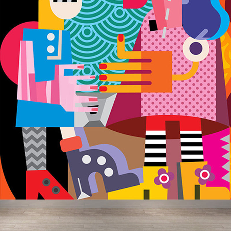 Giant Children's Art Wall Mural Soft Color Cartoon Pattern Wall Decor, Custom Printed Clearhalo 'Wall Decor' 'Wall Mural' 1885100