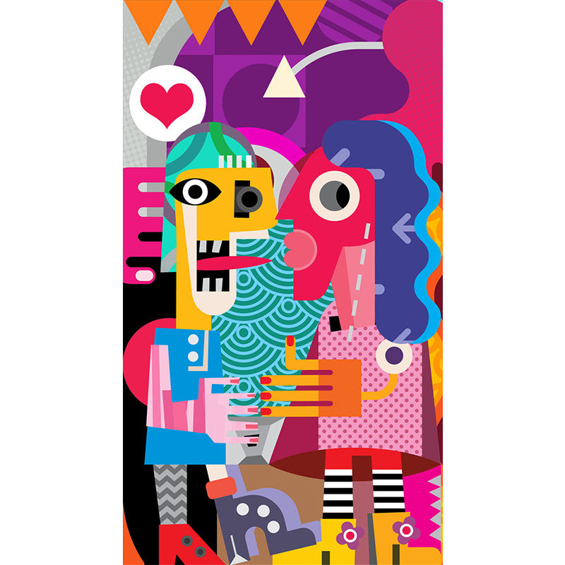 Giant Children's Art Wall Mural Soft Color Cartoon Pattern Wall Decor, Custom Printed Clearhalo 'Wall Decor' 'Wall Mural' 1885102