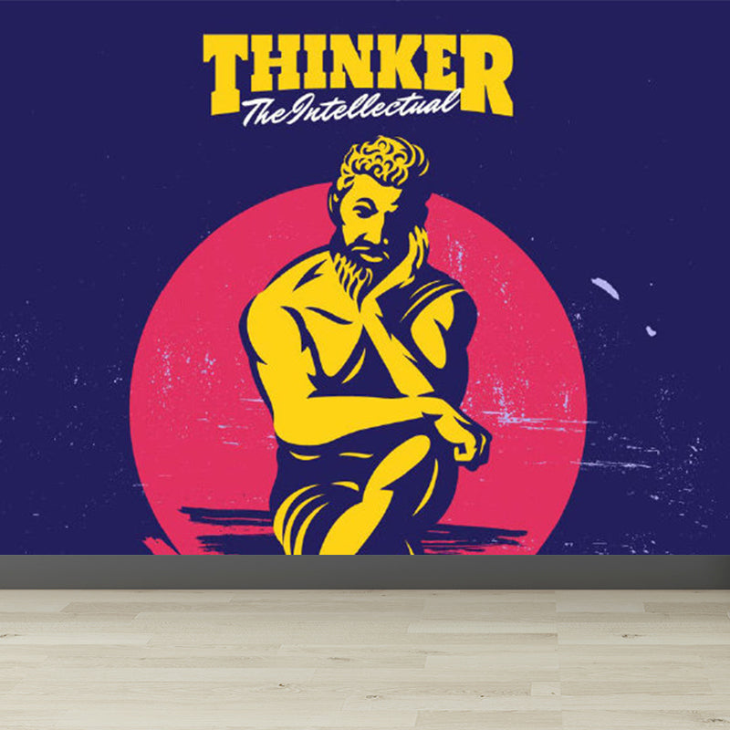 Stain Resistant Novel Pattern Mural Decal Non-Woven Modern Wall Decor for Sitting Room Clearhalo 'Wall Decor' 'Wall Mural' 1885110