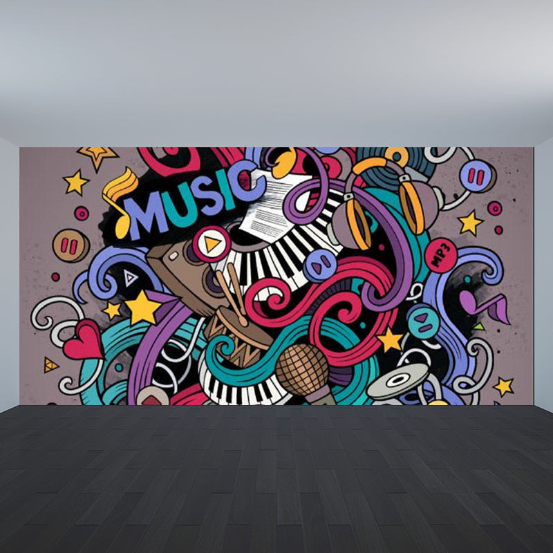 Stain Resistant Novel Pattern Mural Decal Non-Woven Modern Wall Decor for Sitting Room Clearhalo 'Wall Decor' 'Wall Mural' 1885116