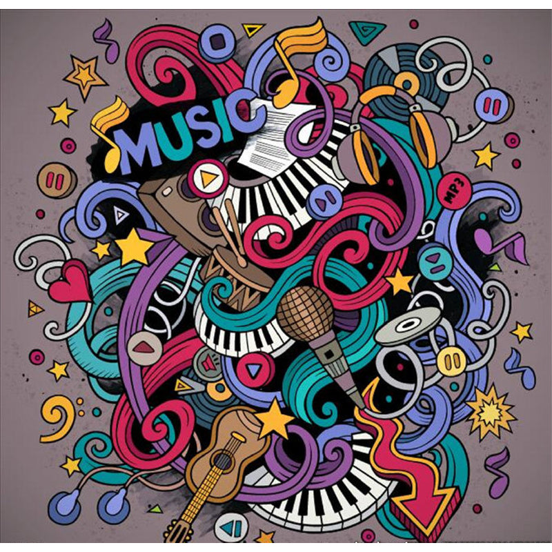 Stain Resistant Novel Pattern Mural Decal Non-Woven Modern Wall Decor for Sitting Room Clearhalo 'Wall Decor' 'Wall Mural' 1885117