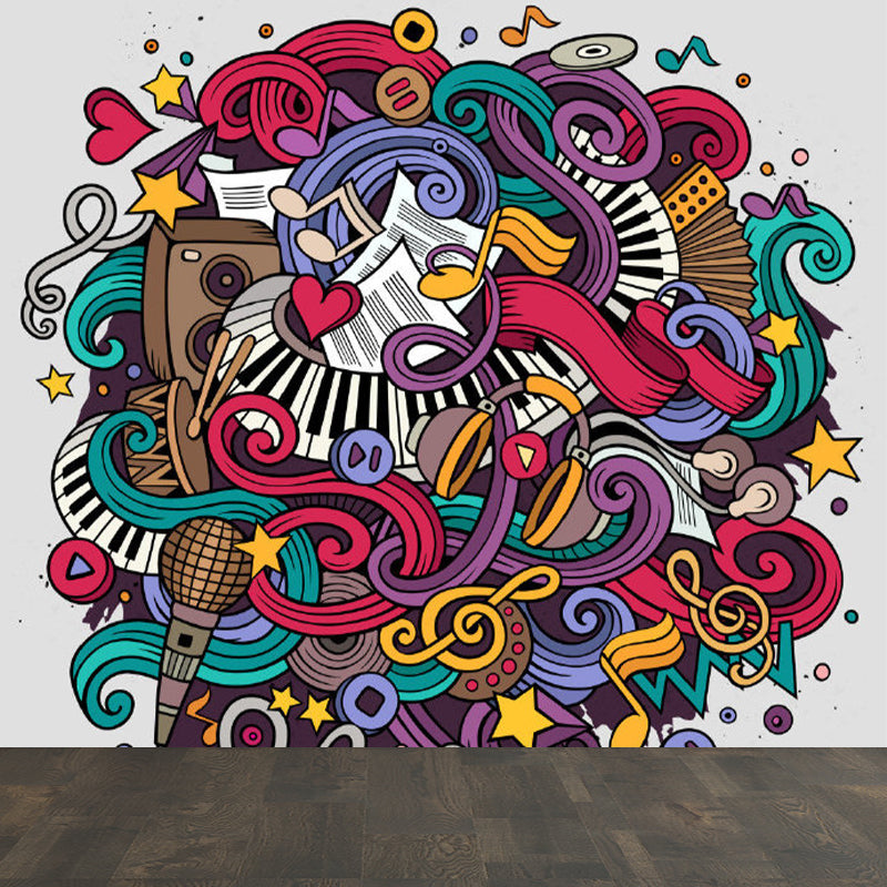 Stain Resistant Novel Pattern Mural Decal Non-Woven Modern Wall Decor for Sitting Room Clearhalo 'Wall Decor' 'Wall Mural' 1885125