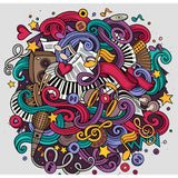 Stain Resistant Novel Pattern Mural Decal Non-Woven Modern Wall Decor for Sitting Room
