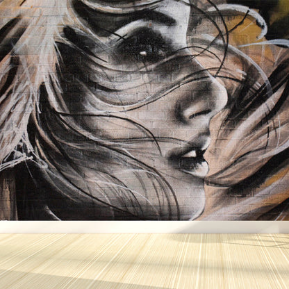 Non-Woven Decorative Wall Mural Modern Fashionable Pattern Wall Covering, Custom Printed Brown Clearhalo 'Wall Decor' 'Wall Mural' 1885154