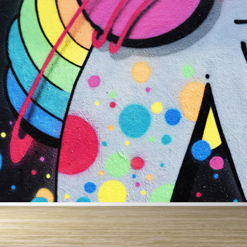 Non-Woven Decorative Wall Mural Modern Fashionable Pattern Wall Covering, Custom Printed Grey Clearhalo 'Wall Decor' 'Wall Mural' 1885174