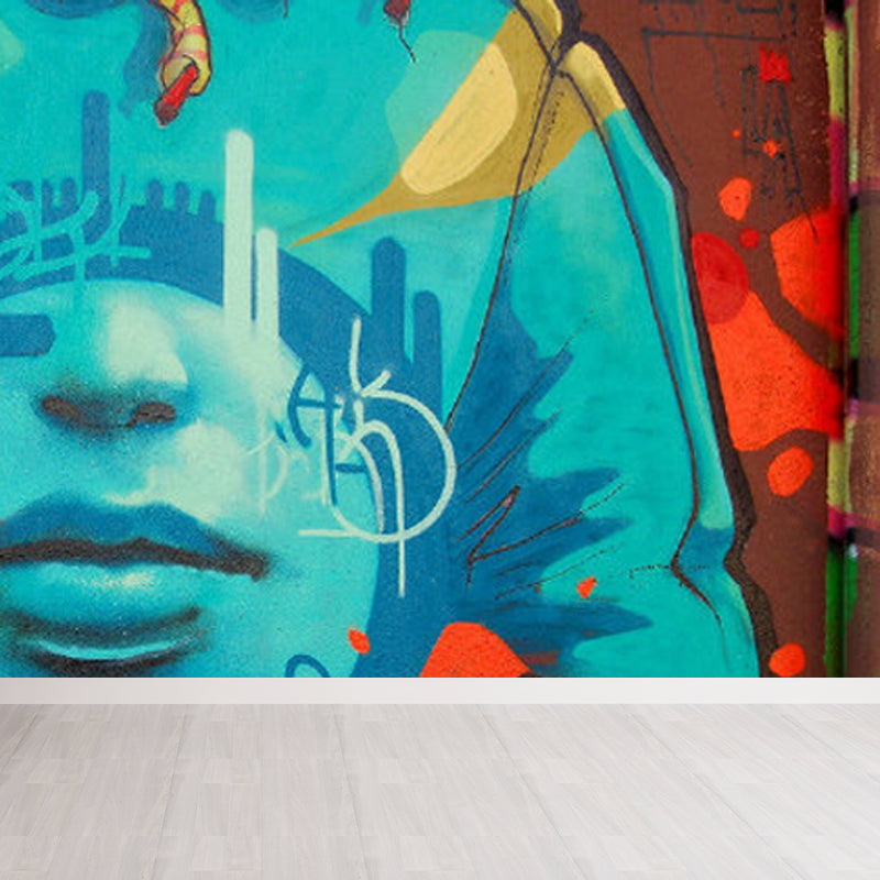 Soft Color Art Graphic Mural Stain Resistant Contemporary Drawing Room Wall Decor Clearhalo 'Wall Decor' 'Wall Mural' 1885180