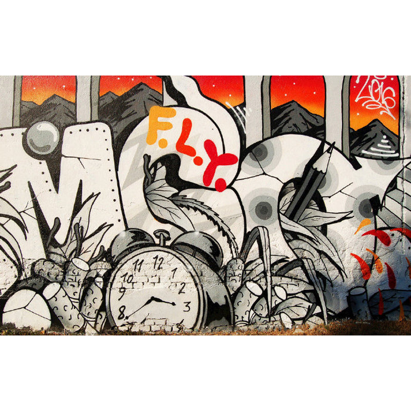 Soft Color Art Graphic Mural Stain Resistant Contemporary Drawing Room Wall Decor Clearhalo 'Wall Decor' 'Wall Mural' 1885187