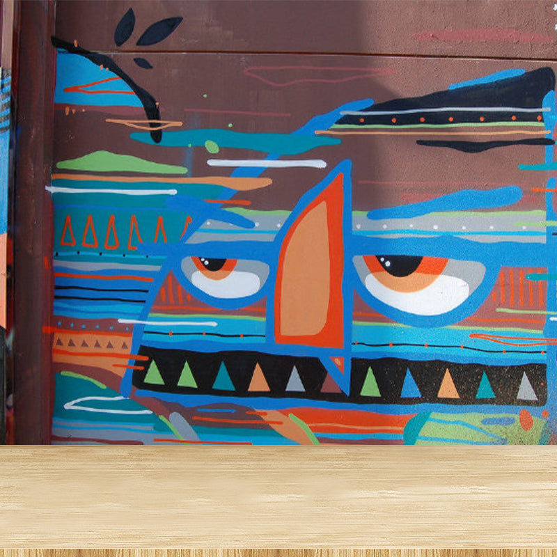 Soft Color Art Graphic Mural Stain Resistant Contemporary Drawing Room Wall Decor Coffee Clearhalo 'Wall Decor' 'Wall Mural' 1885189