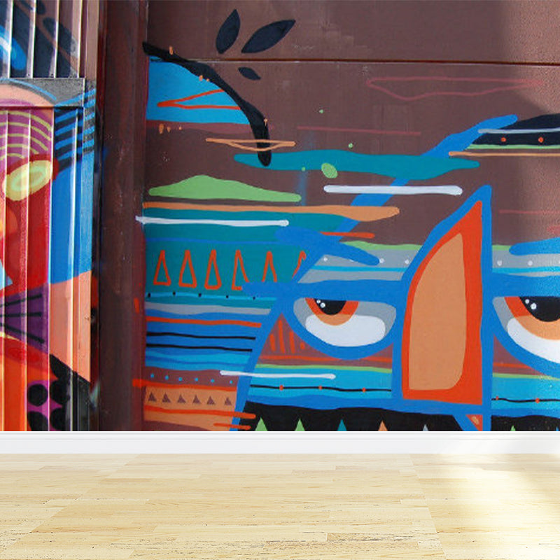 Soft Color Art Graphic Mural Stain Resistant Contemporary Drawing Room Wall Decor Clearhalo 'Wall Decor' 'Wall Mural' 1885191