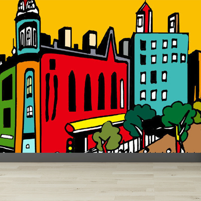 Landscape Mural Decal Modern Decorative Living Room Wall Covering, Custom Printed Clearhalo 'Wall Decor' 'Wall Mural' 1885280