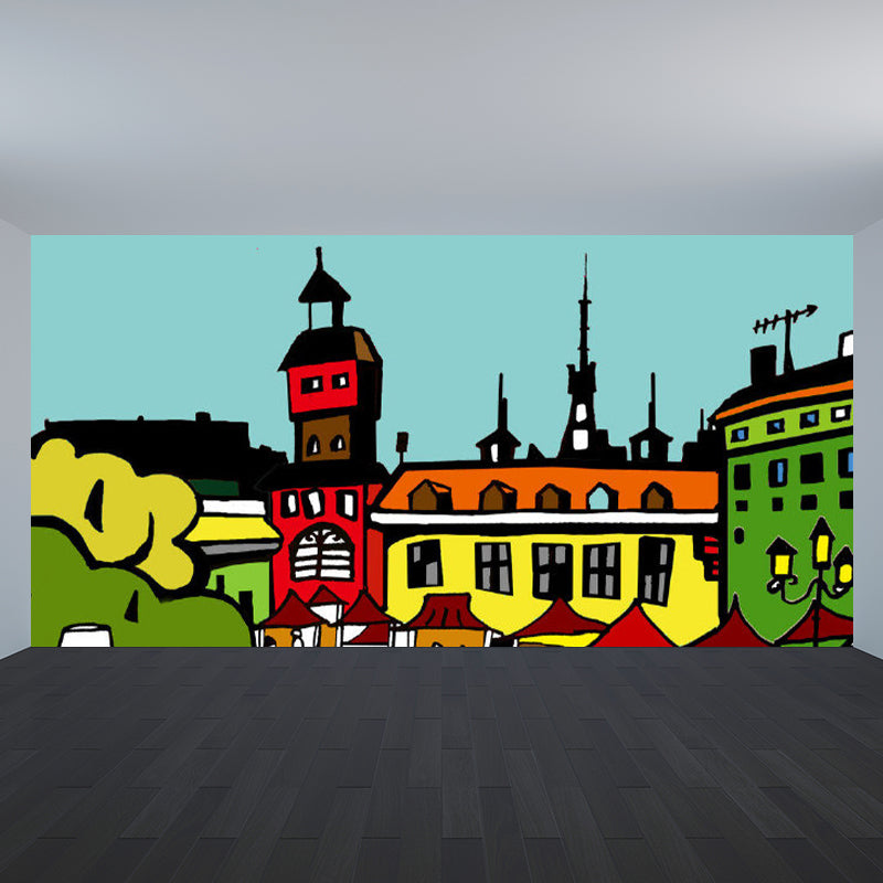 Landscape Mural Decal Modern Decorative Living Room Wall Covering, Custom Printed Clearhalo 'Wall Decor' 'Wall Mural' 1885286