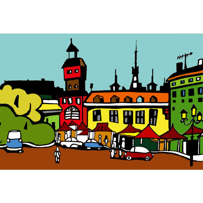 Landscape Mural Decal Modern Decorative Living Room Wall Covering, Custom Printed Clearhalo 'Wall Decor' 'Wall Mural' 1885287